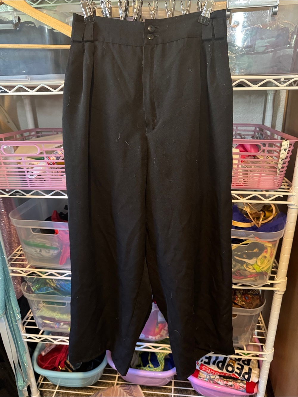 Vintage Black High-Waist Trousers